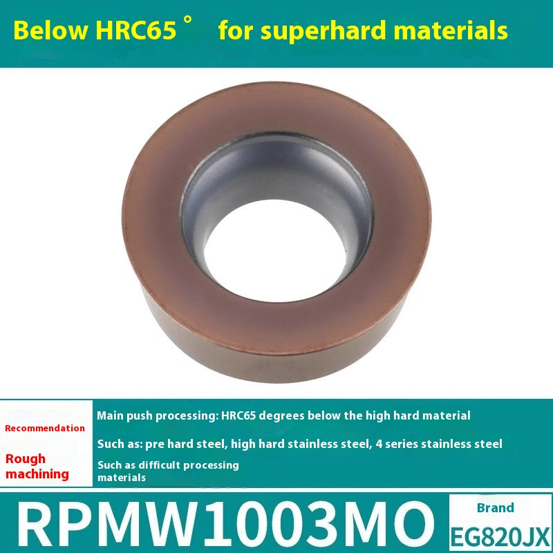 6009 CNC milling inserts RPMW carbide R5 machining center R4 milling machine R6 milling inserts RPMT round cutter grain cutting tools Shandong Denso Pricision Tools Co.,Ltd.